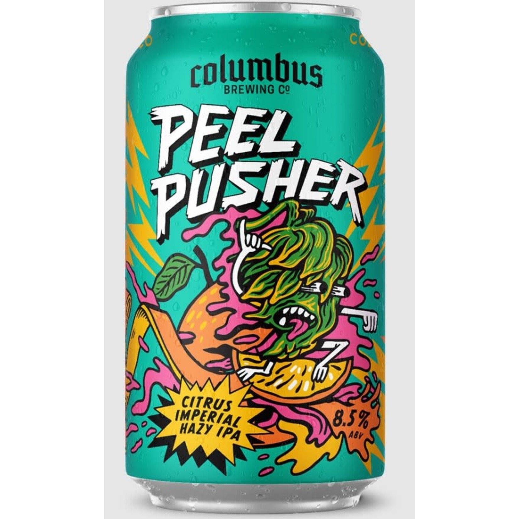 Columbus Brewing Co Columbus Peel Pusher Citrus Imperial Hazy IPA Columbus Ohio 6 Pack 12 Ounce Cans