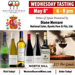 May 8, 2024 Wines of Spain with Diane Mercure One Guest $25 Online Ticket