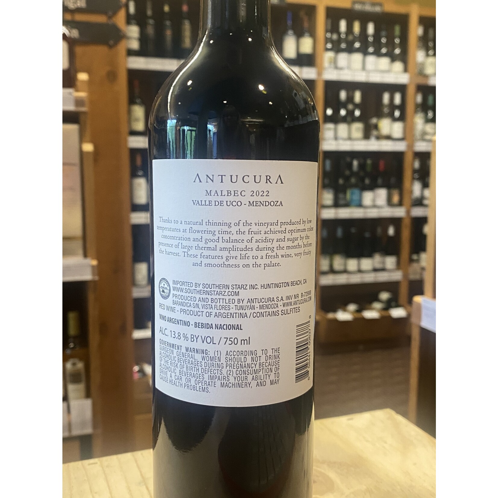 Antucura Barrandica 2022 Malbec Uco Valley Mendoza Argentina