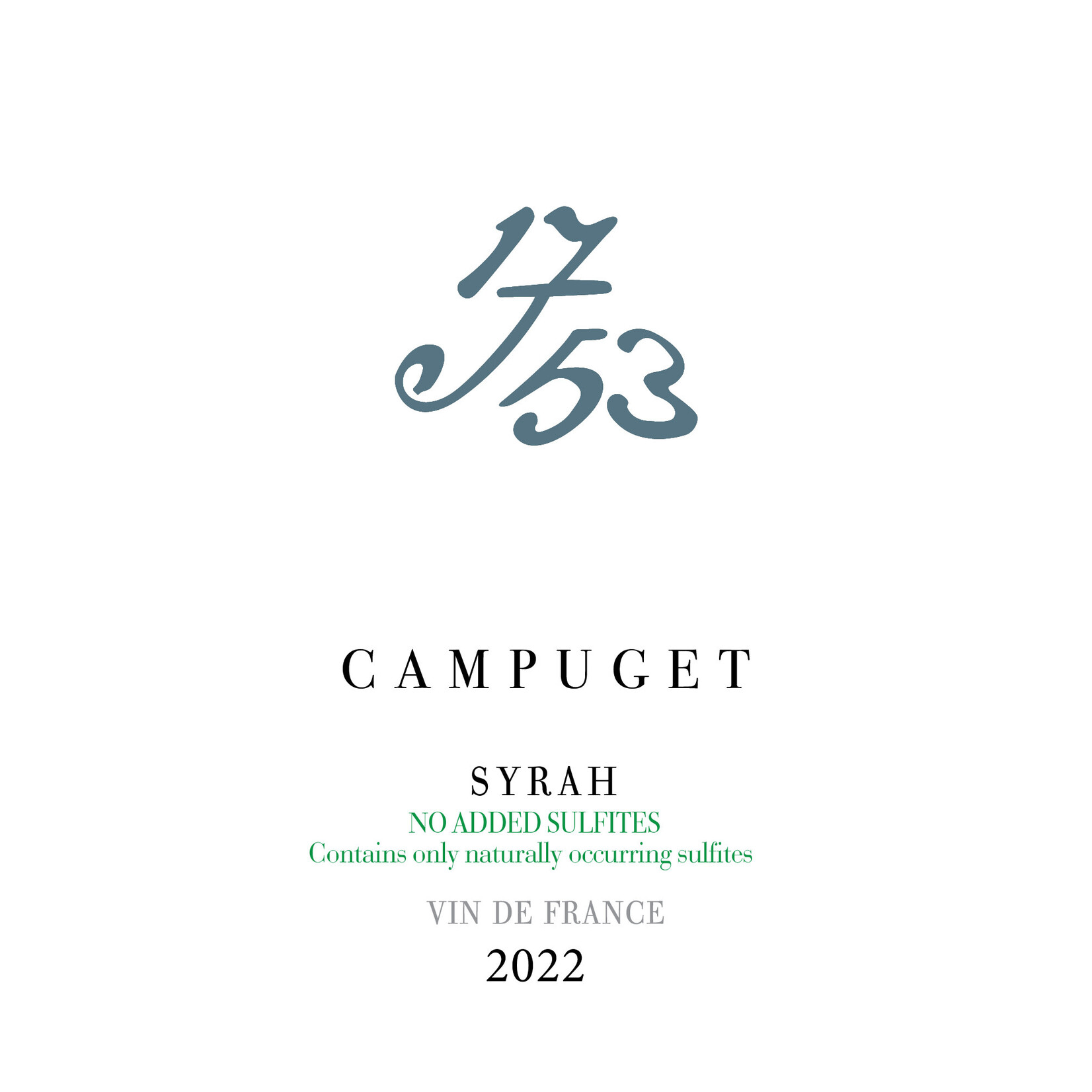 Campuget Chateau de Campuget 1753 Costieres de Nimes Syrah 2022 France