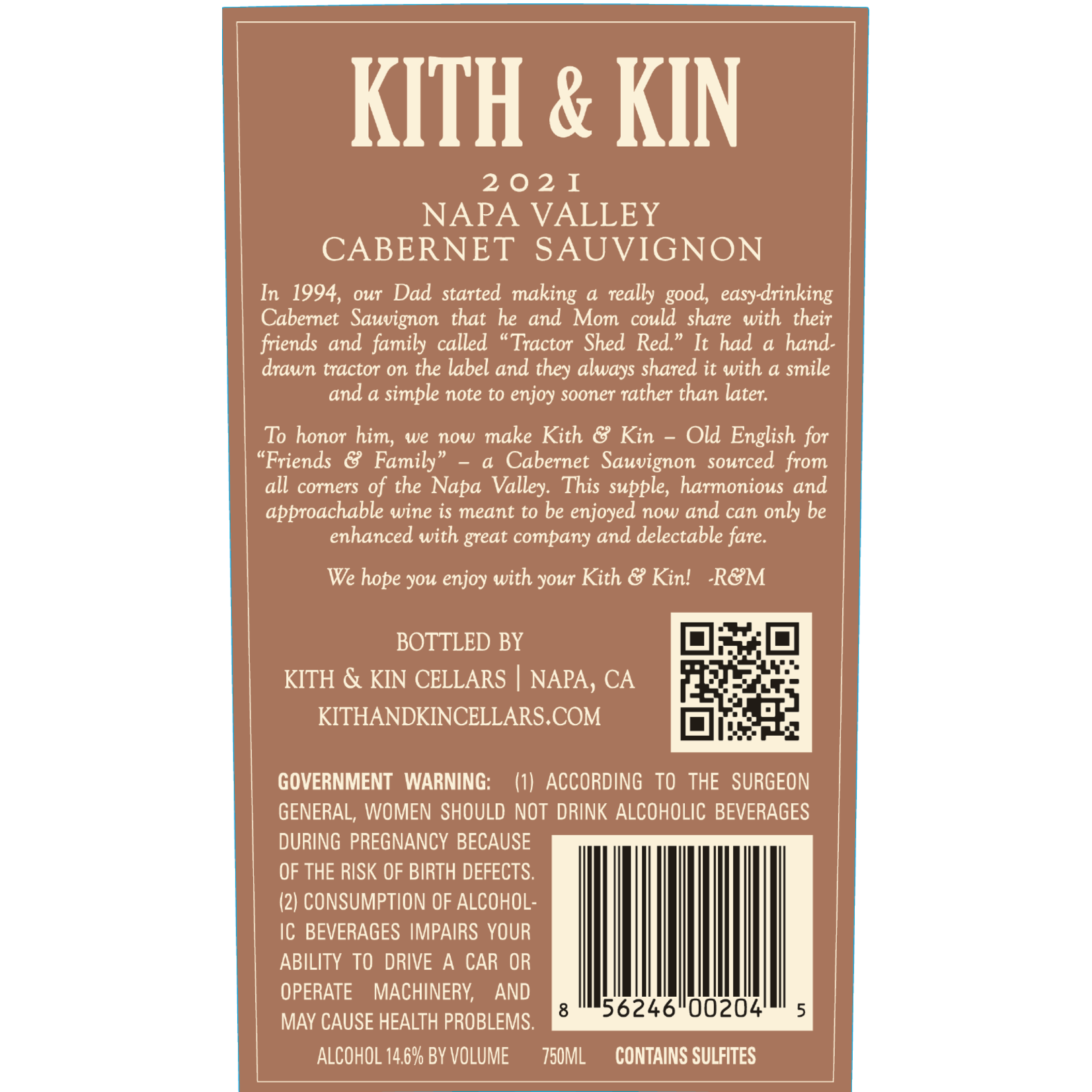 Round Pond Kith & Kin Cabernet Sauvignon 2021 Napa Valley California