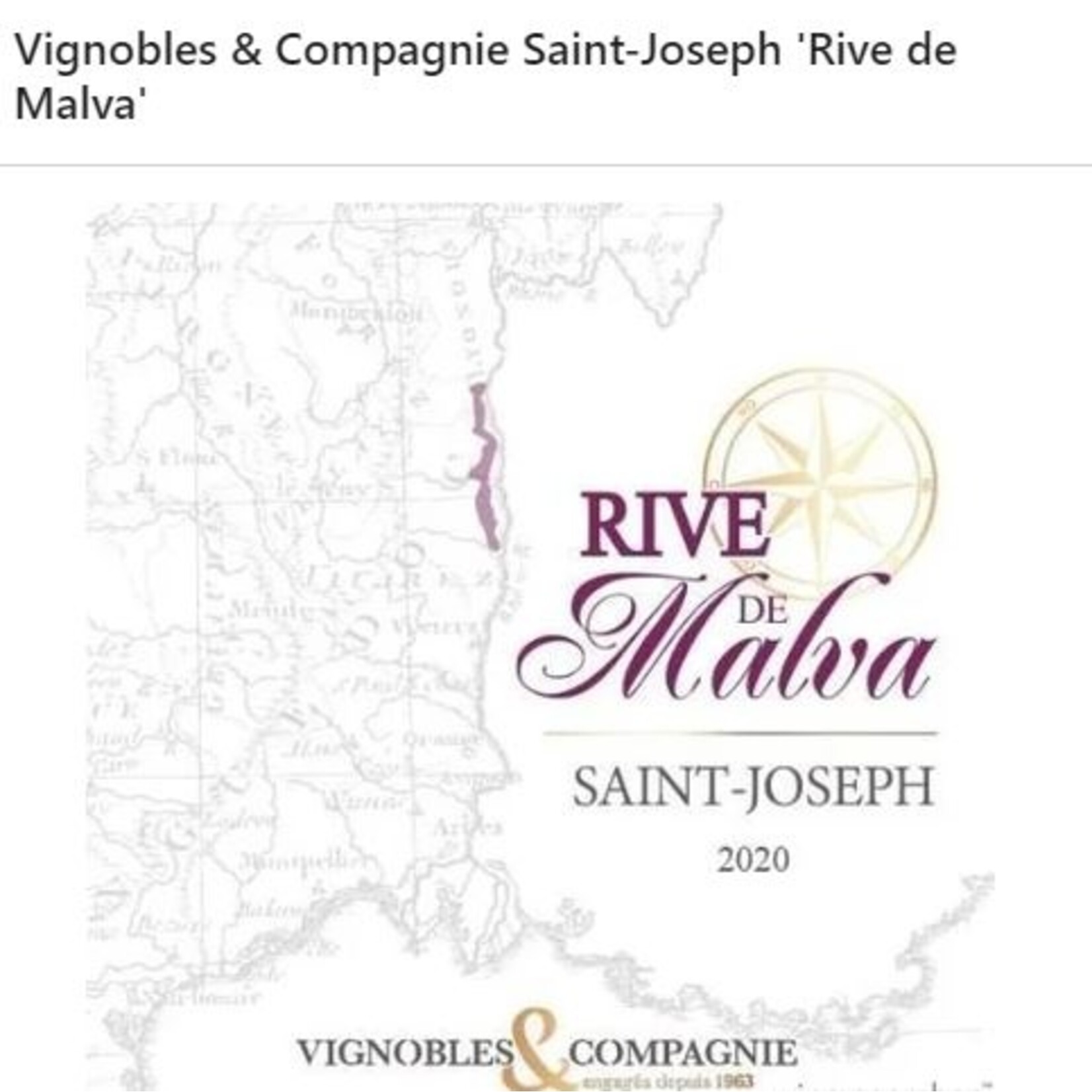 Rive De Malva Saint-Joseph 2020 Red Rhone France