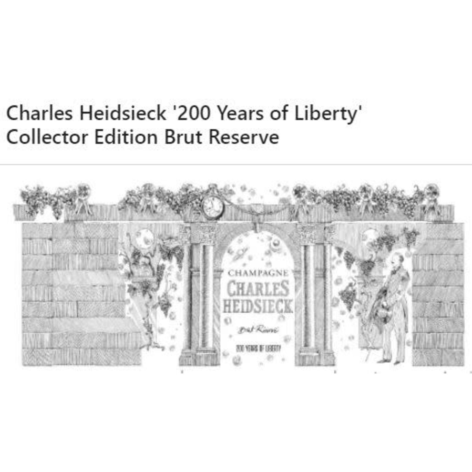Charles Heidsiec, Champagne Brut Reserve 200 Years of Liberty France
