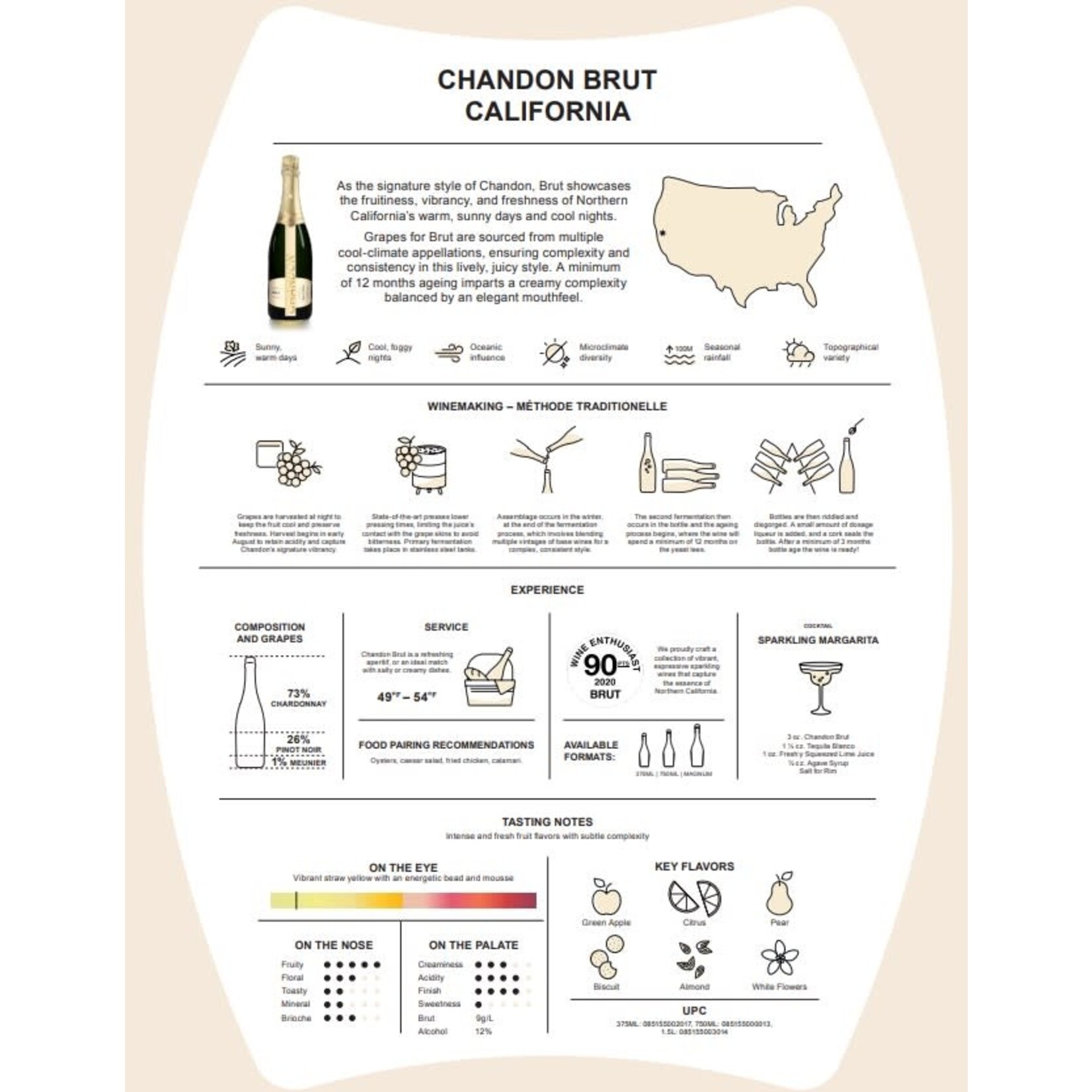 Moet Chandon Chandon Brut Sparkling Wine  750 ml