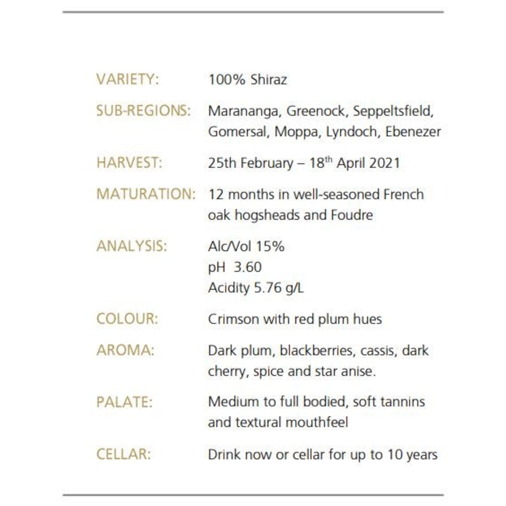 Torbreck Barossa Valley Woodcutter's Shiraz 2021 Australia