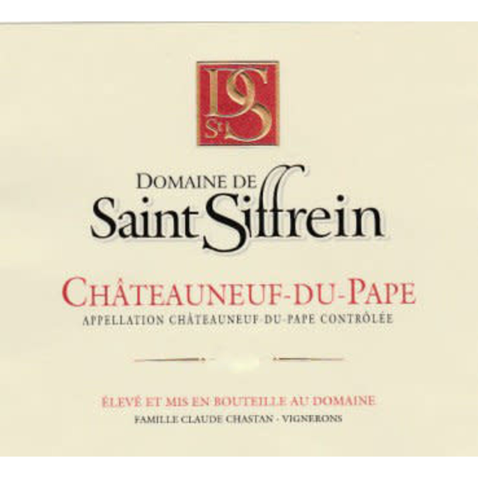 Domaine de Saint Siffrein Chateauneuf du Pape Red 2020 France
