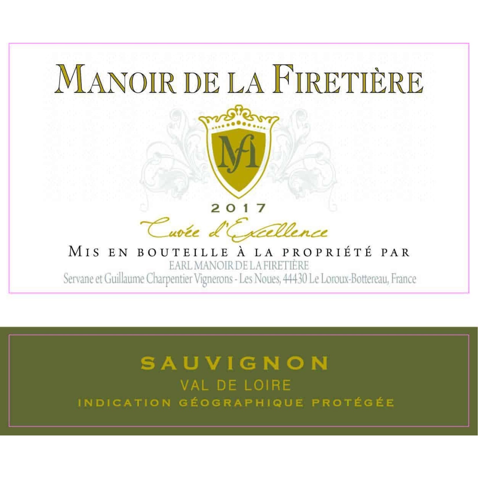 Manoir de la Firetiere Cuvee d Excellence Sauvignon Loire