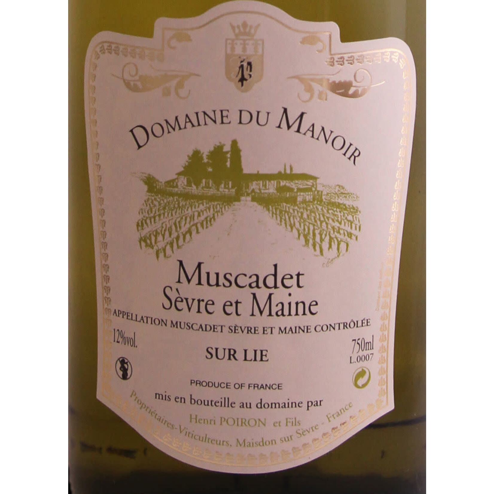 Domaine du Manor Henri Poiron Domaine Du Manoir Muscadet Sur Lie 2022 Loire France