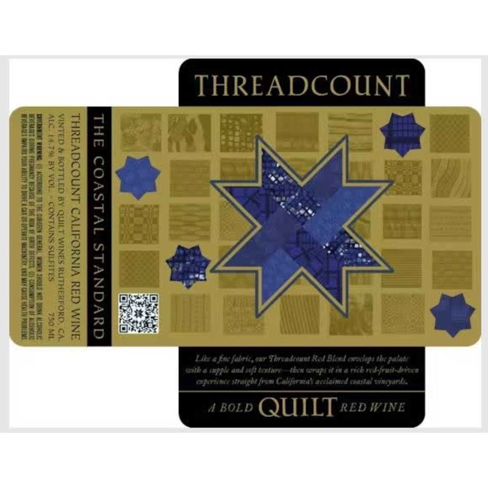 Quilt Threadcount Red Blend NV Napa Valley, California