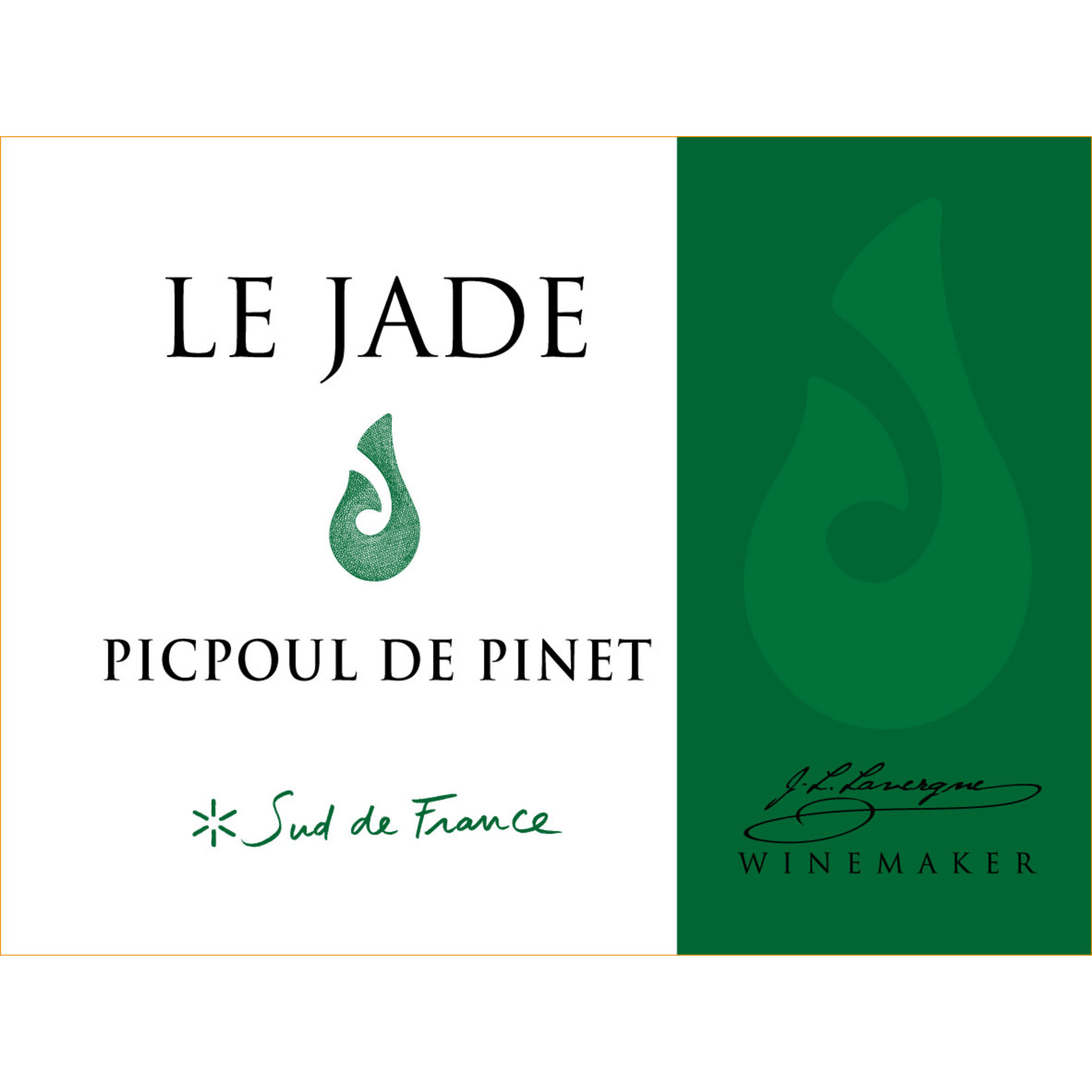 Le Jade Le Jade Picpoul de Pinet Les Costieres de Pomerols  France