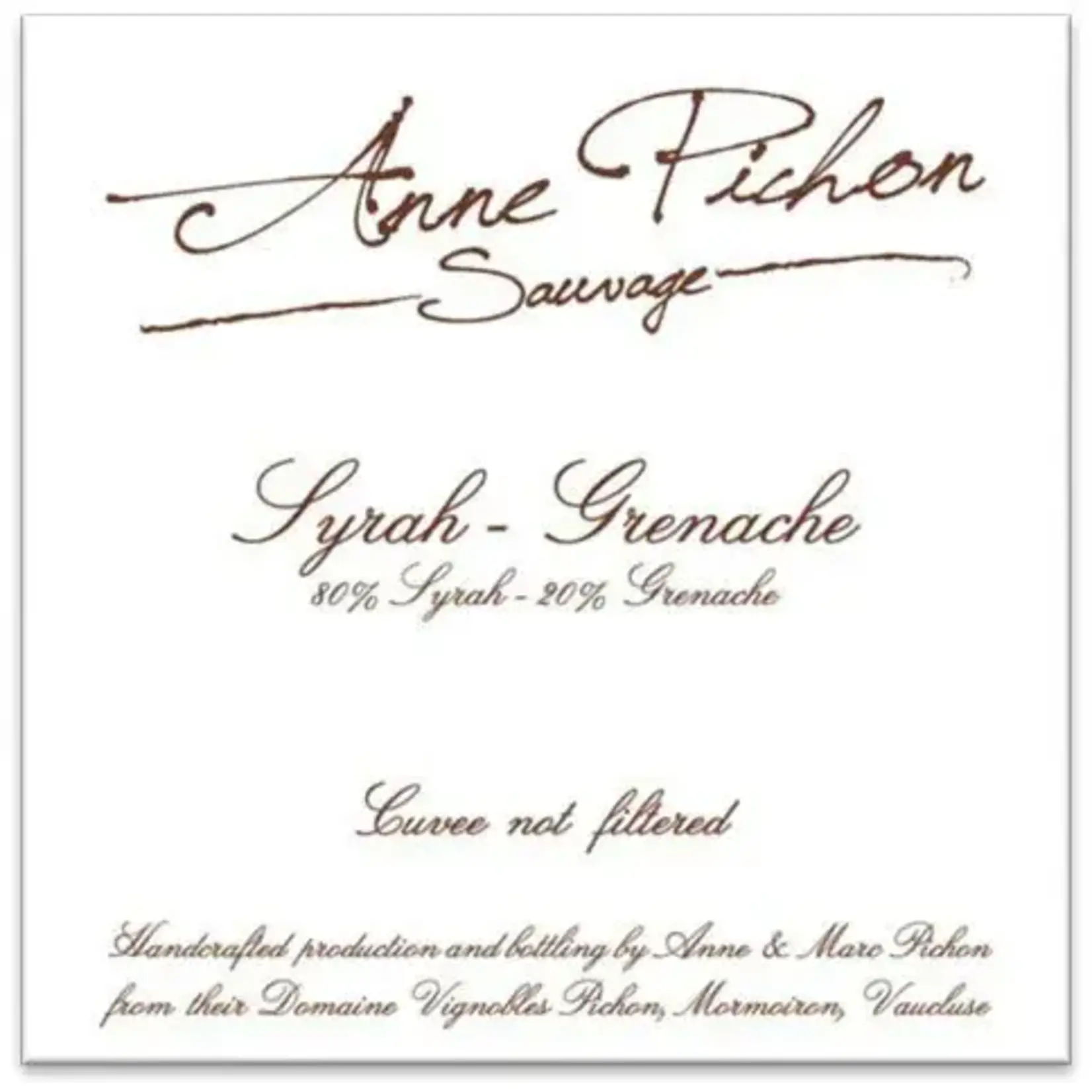 Anne Pichon Sauvage Ventoux Syrah Grenache 2022