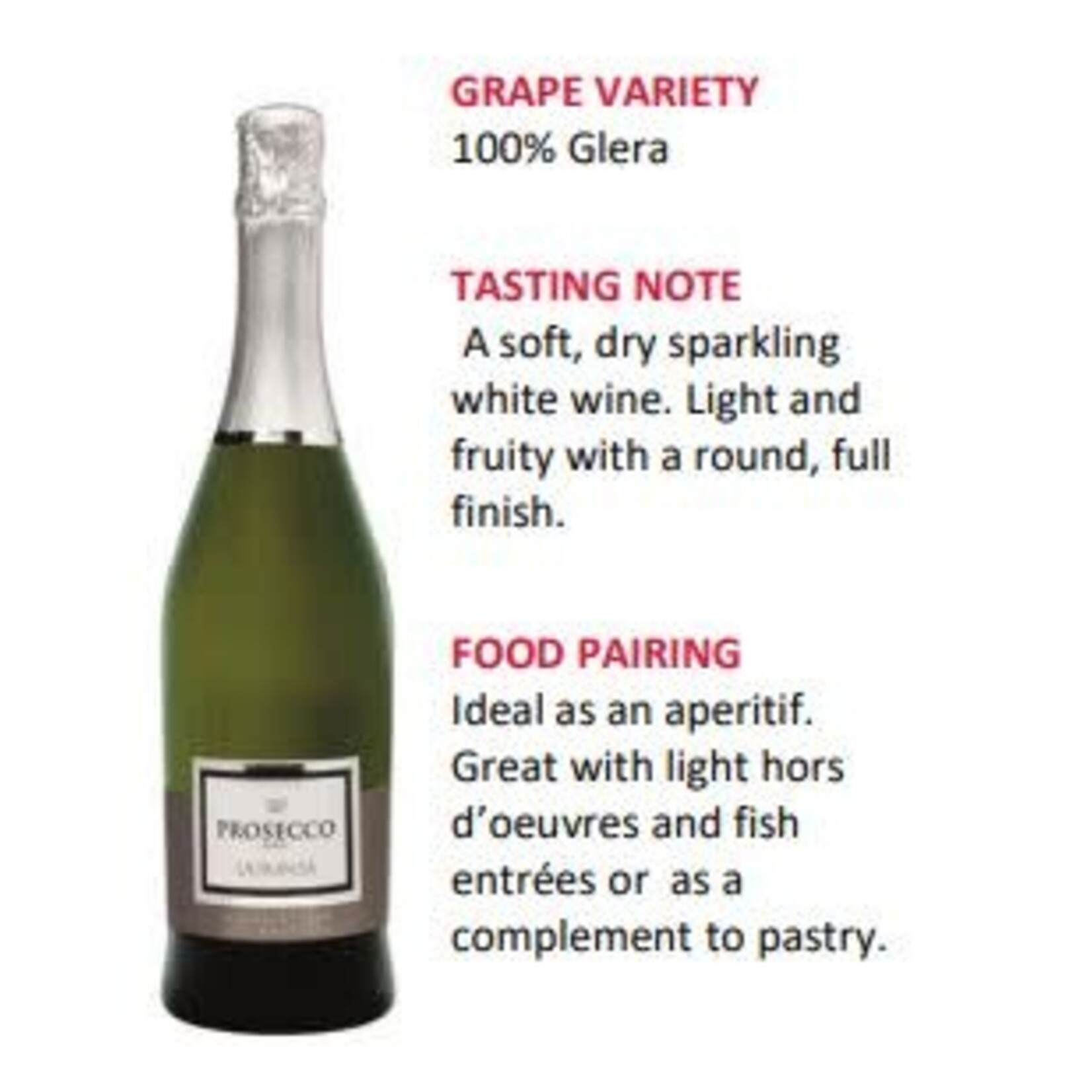 Latransa Prosecco Cuvee Silver Brut Veneto Italy