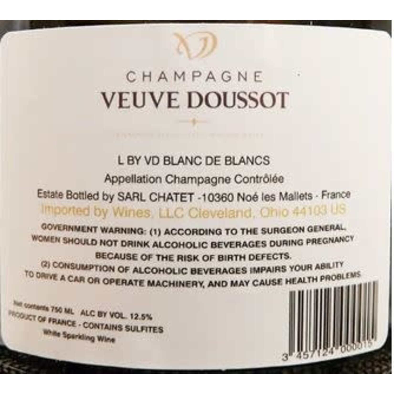 Champagne Veuve Doussot L by VD Blancs de Blancs France