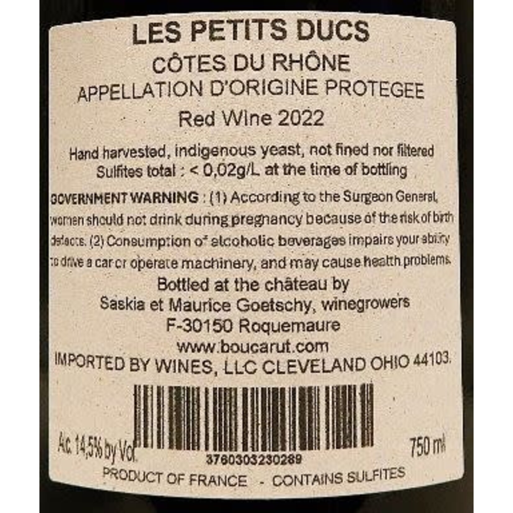Les Petits Ducs Cote Du Rhone GSM Red Rhone France