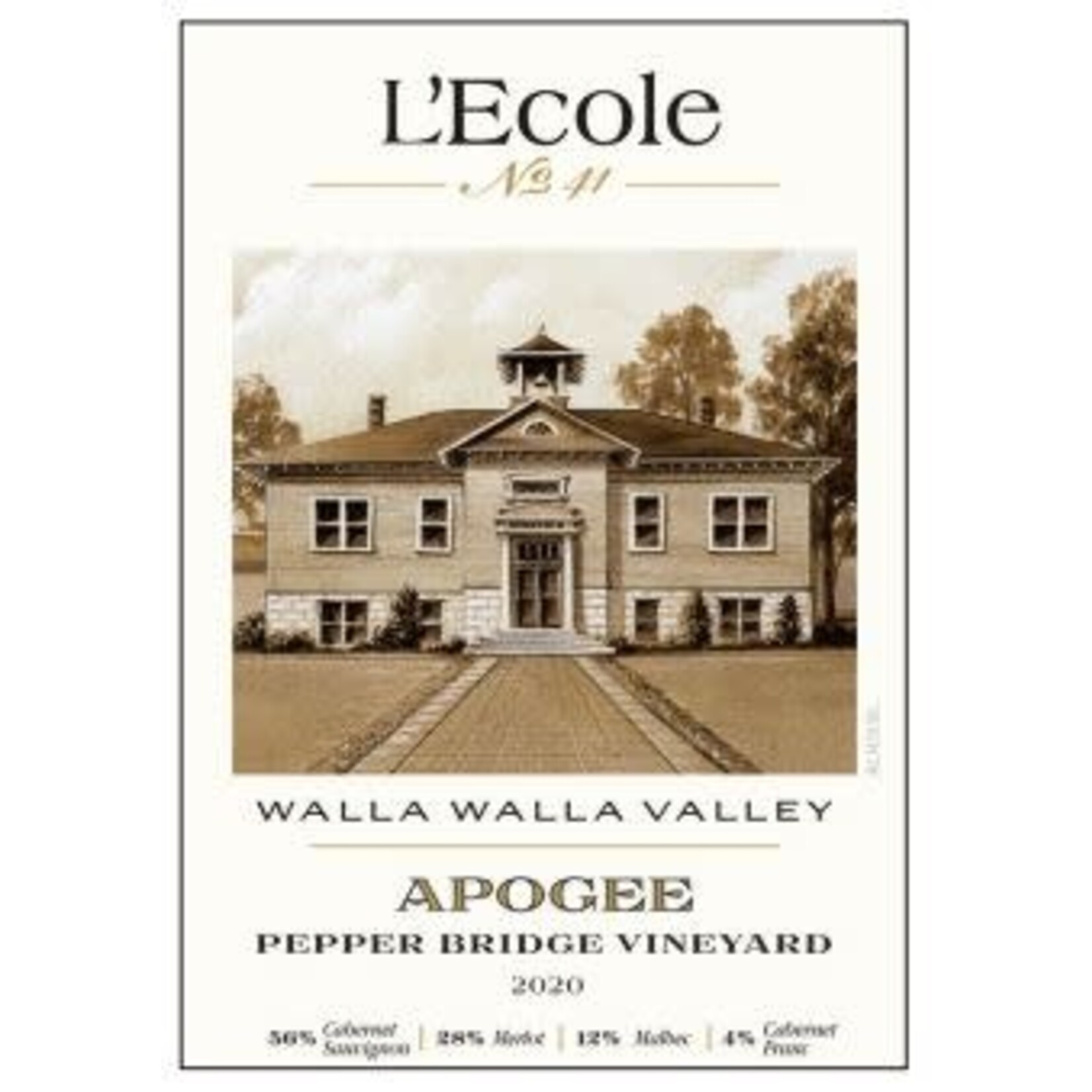 L'Ecole No 41 Apogee Pepper Bridge Vineyard Walla Walla Valley 2020 Washington