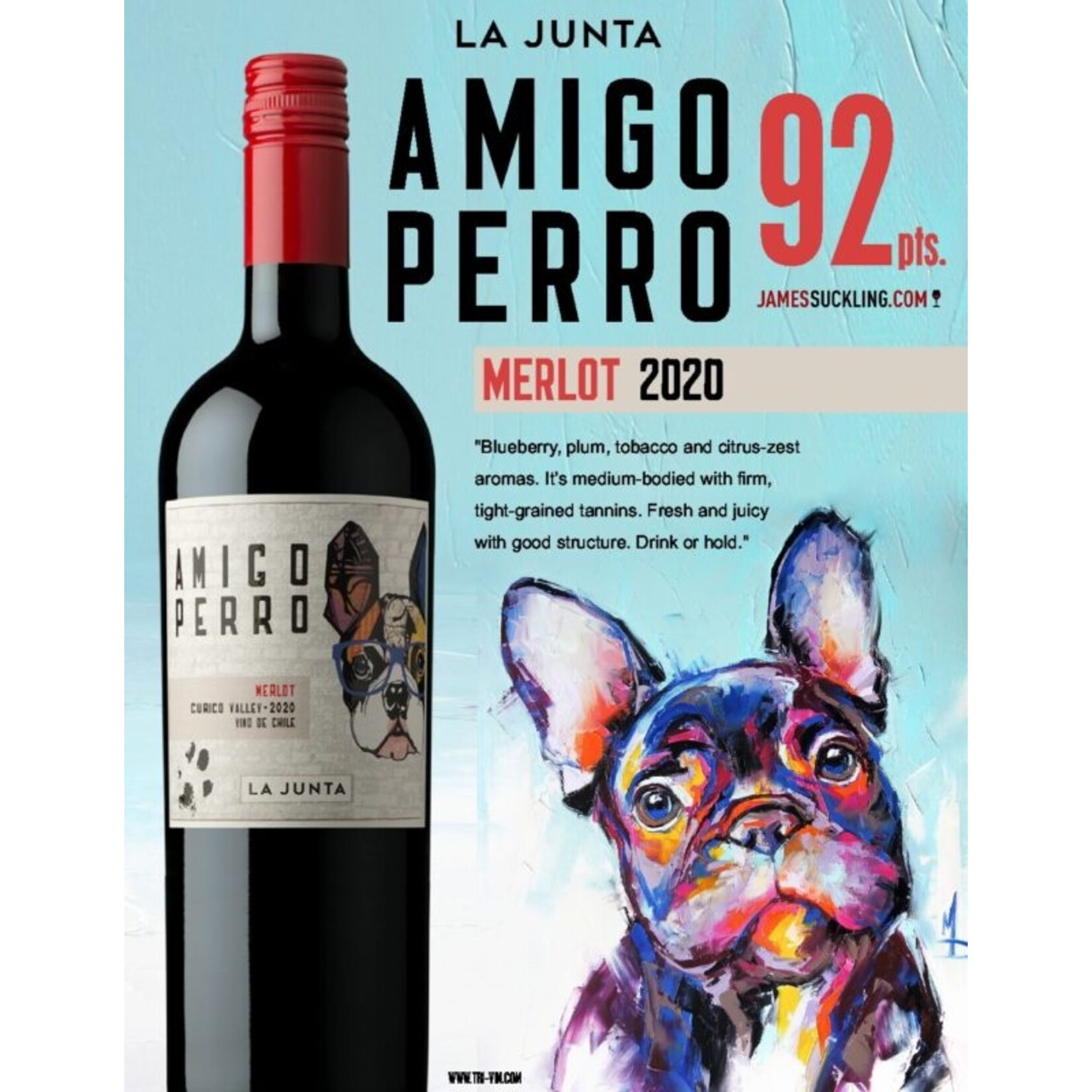 Amigo Perro Merlot Curico Valley Chile 2020