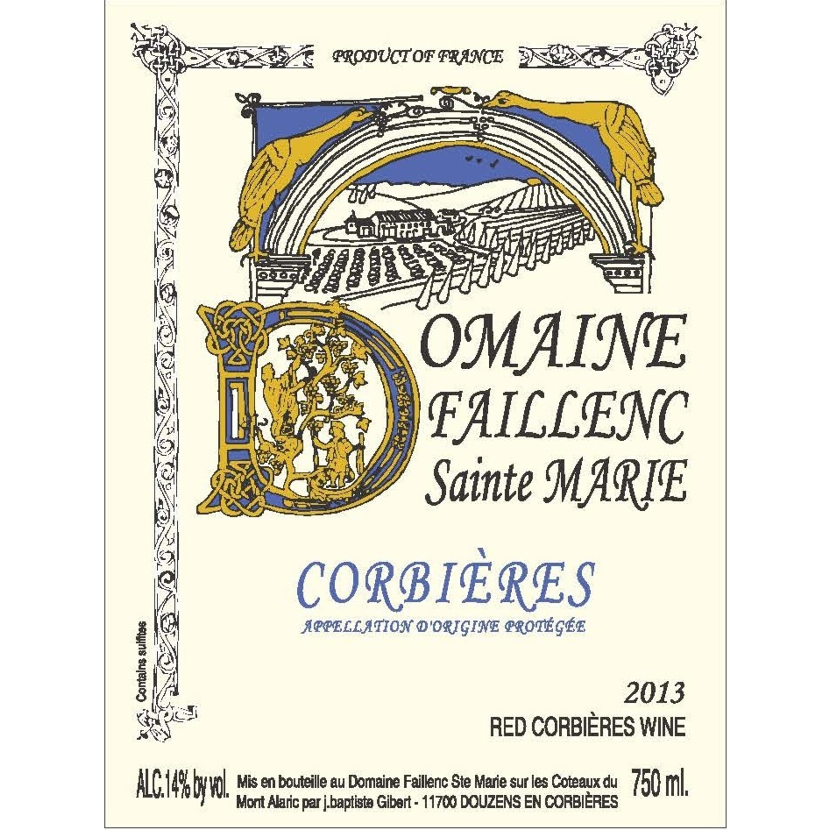 Domaine Faillenc Domaine Faillenc Sainte Marie Corbieres 2022 France