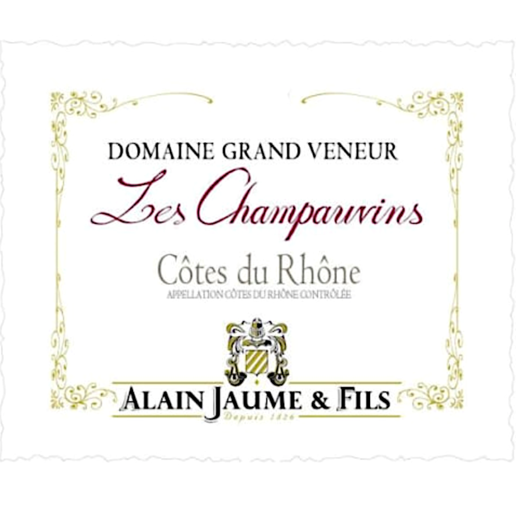 Alain Jaume Alain Jaume Domaine Grand Veneur Les Champauvins Cotes du Rhone Rouge 2022