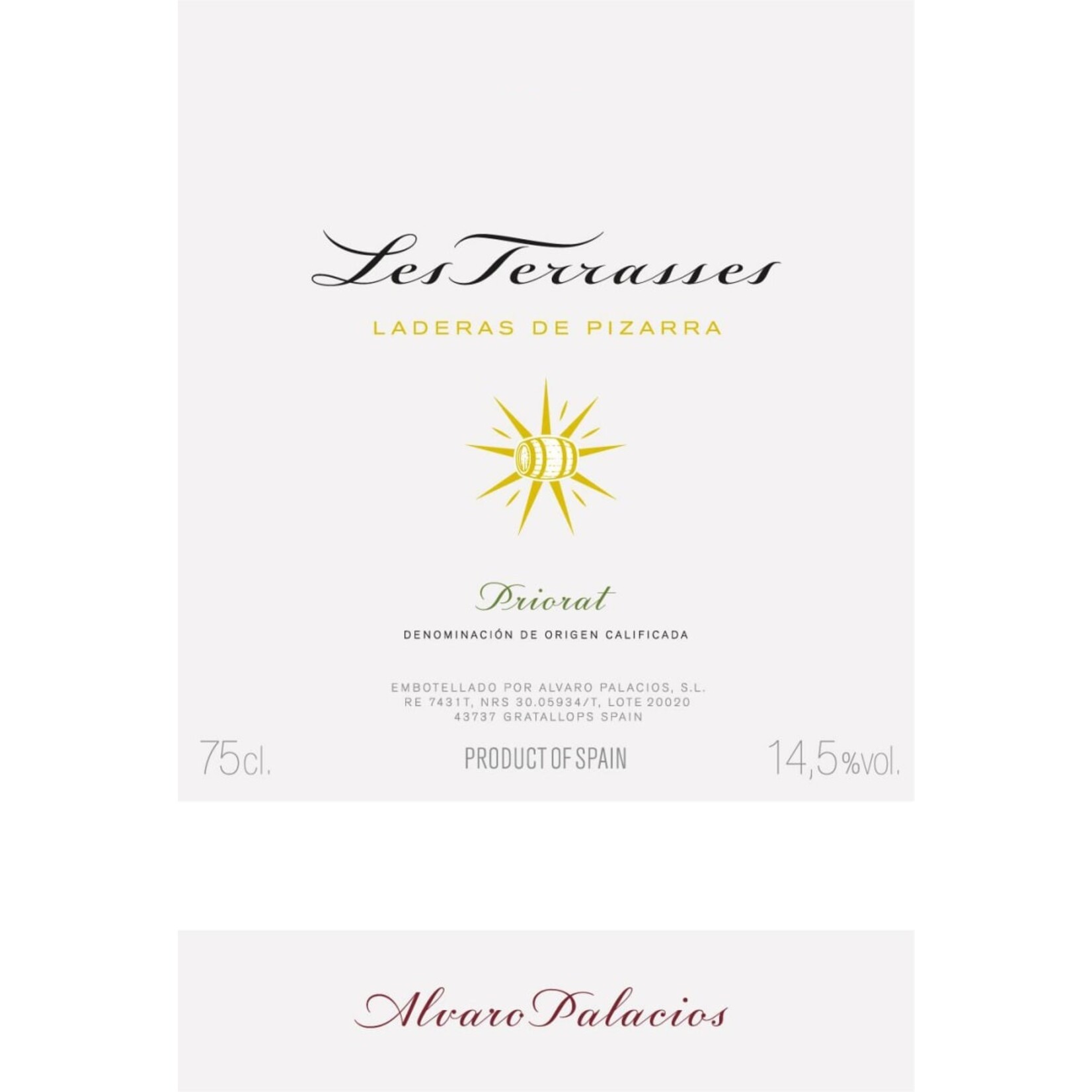 Alvaro Palacios Alvaro Palacios Priorat Les Terrasses Velles Vinyes 2022