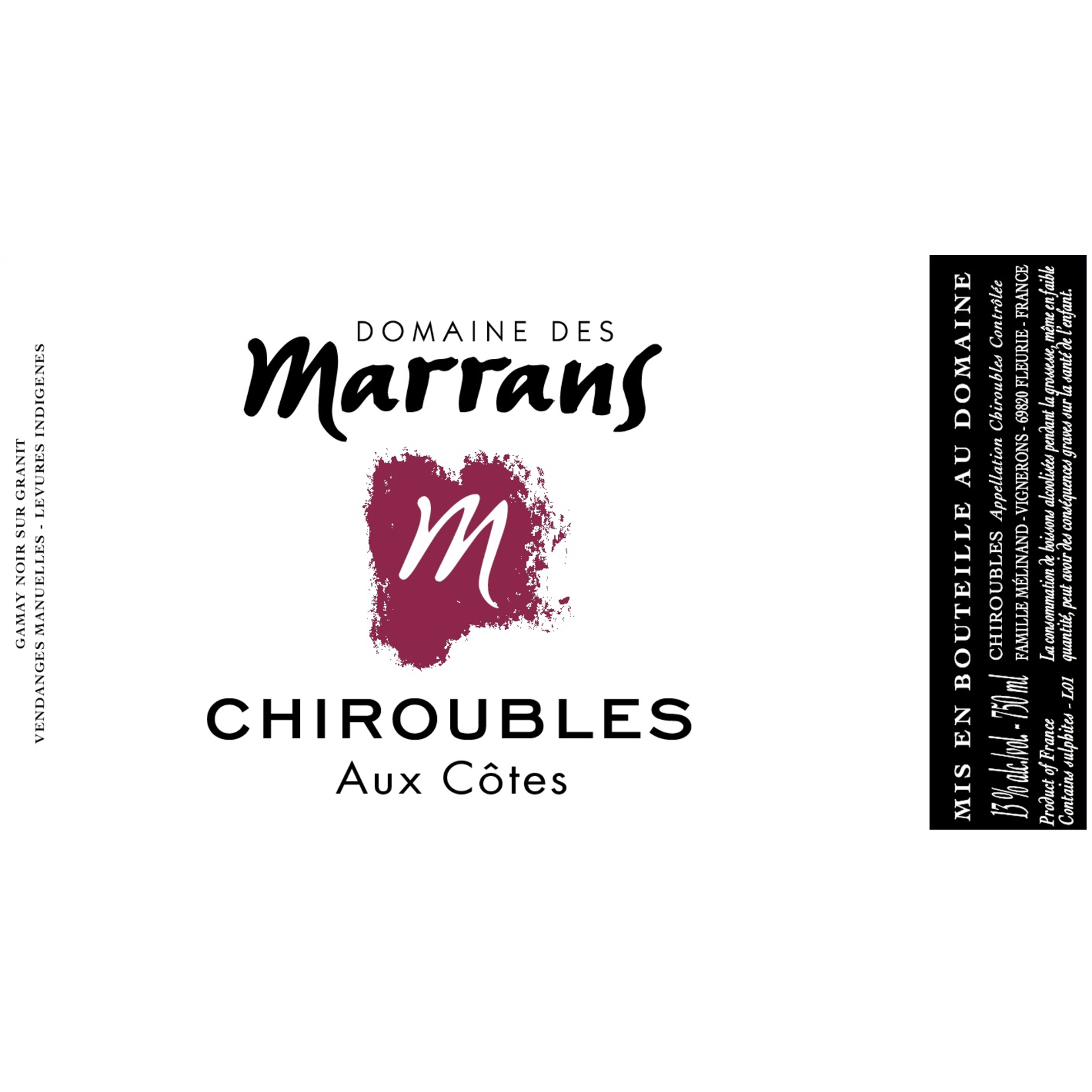 Domaine des Marrans Domaine des Marrans Chiroubles 2023 Beaujolais Gamay