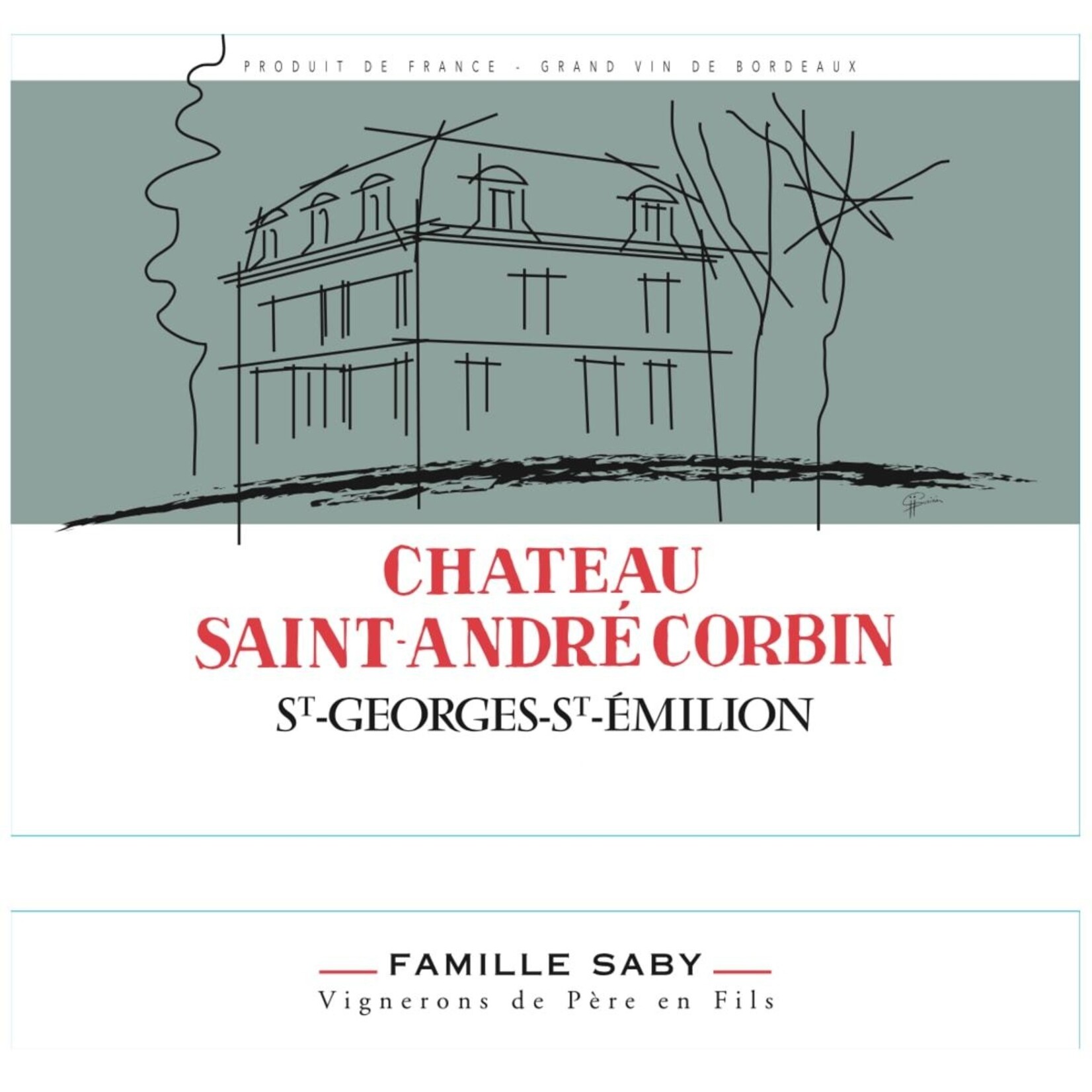 Famille Saby Chateau Saint Andre Corbin St Georges St Emilion 2022