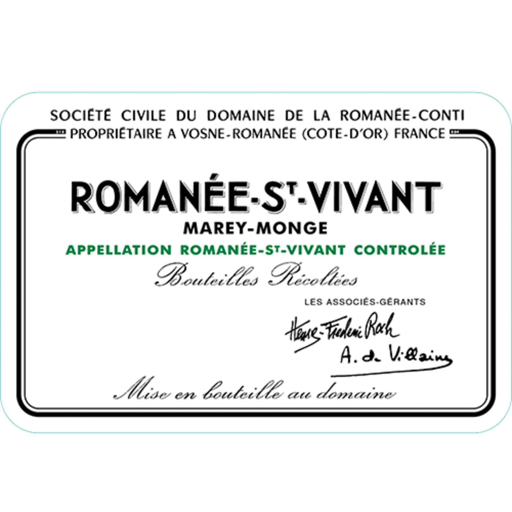 DRC Domaine de la Romaneé Conti Romaneé St Vivant Grand Cru 2022