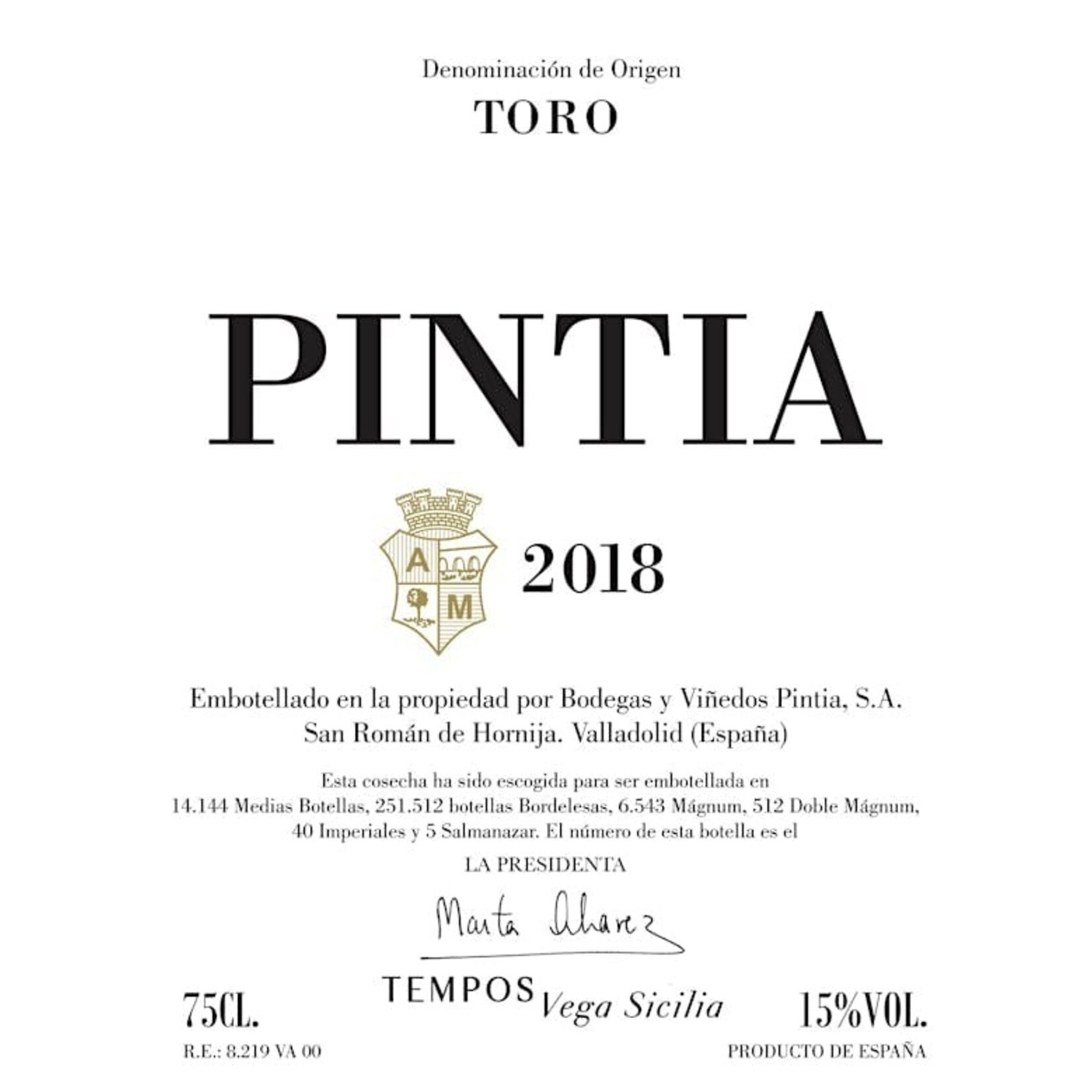 Vega Sicilia Vega Sicilia Pintia Toro 2018