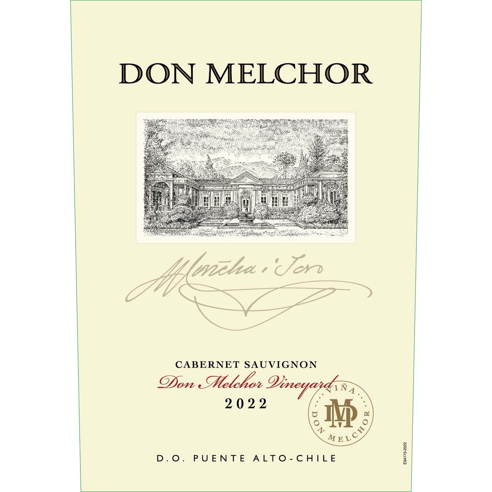 Vina Don Melchor SpA Don Melchor Cabernet Sauvignon Puente Alto Vineyard Puente Alto 2022