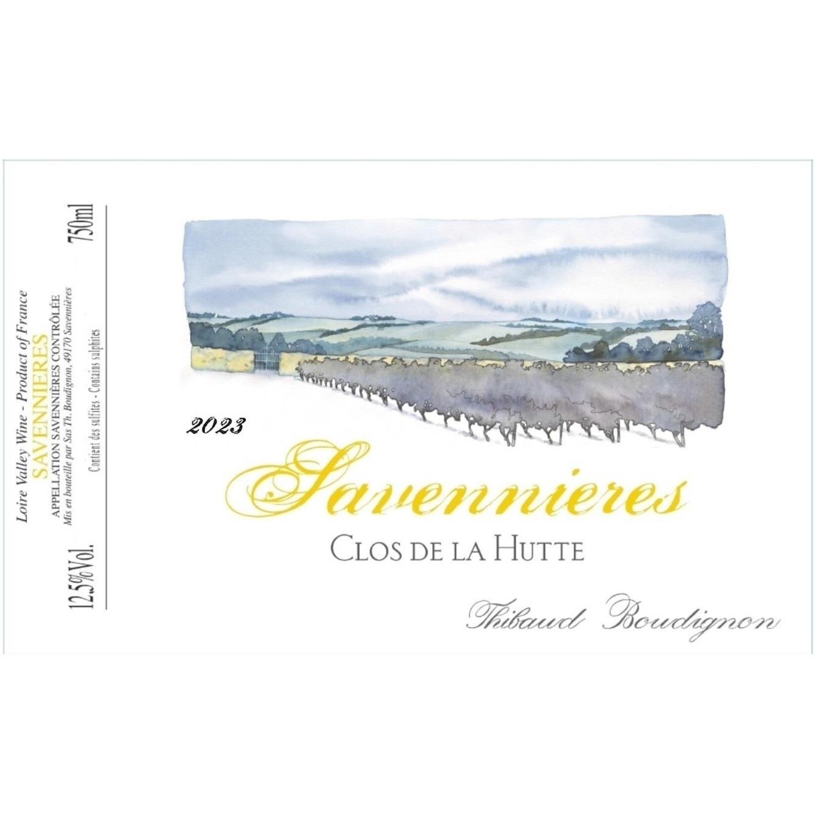 Thibaud Boudignon Thibaud Boudignon Savennierres 'Clos de la Hutte' 2023