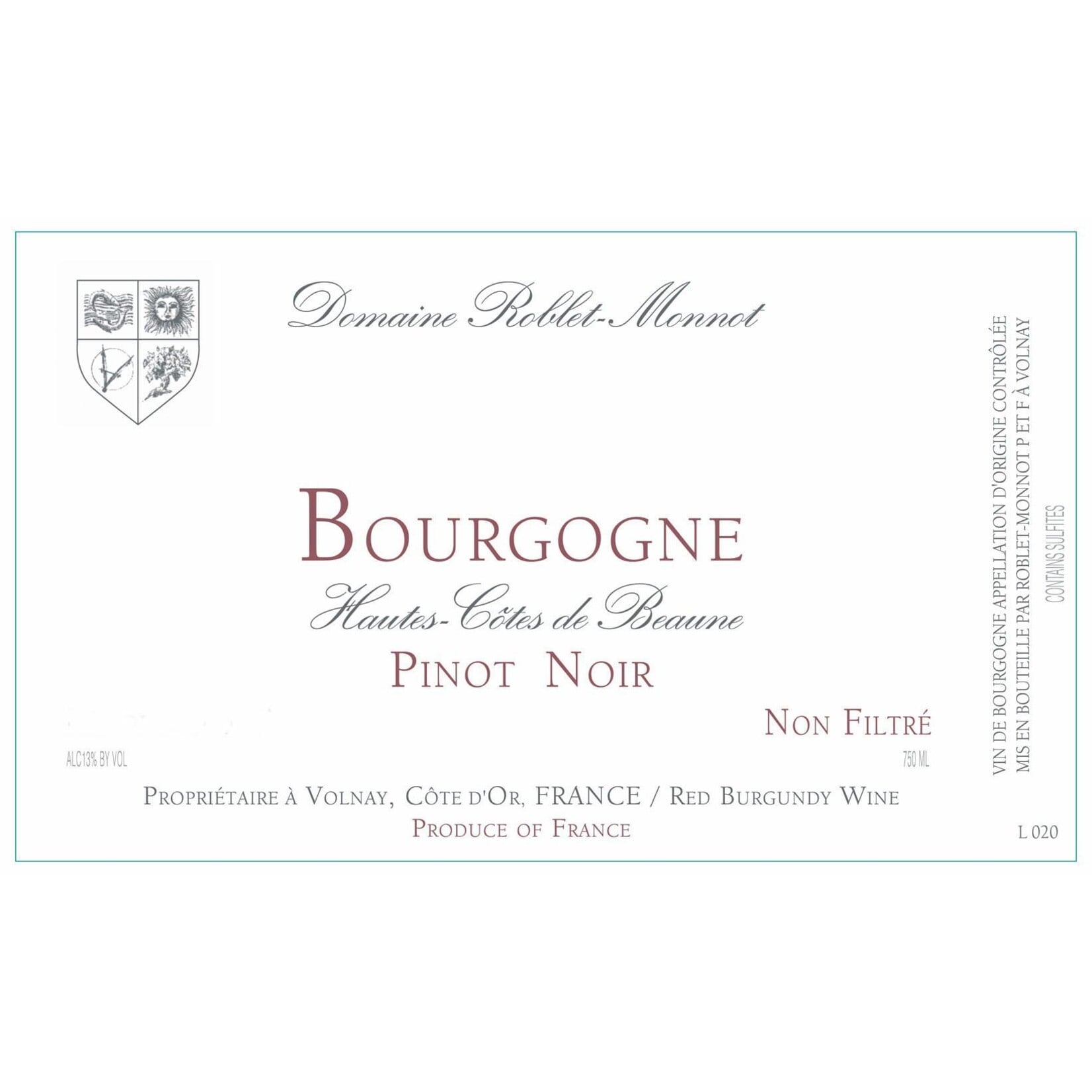 Roblet-Monnot Roblet-Monnot Hautes-Cotes de Beaune Pinot Noir 2022
