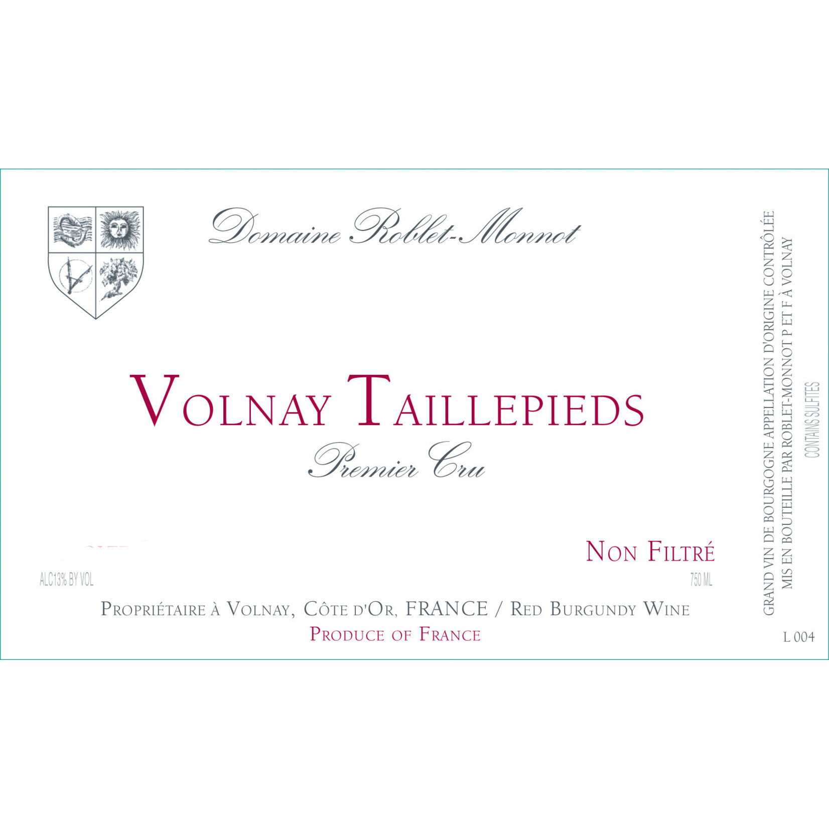Roblet-Monnot Roblet-Monnot Volnay 1er Cru Taillepieds 2022