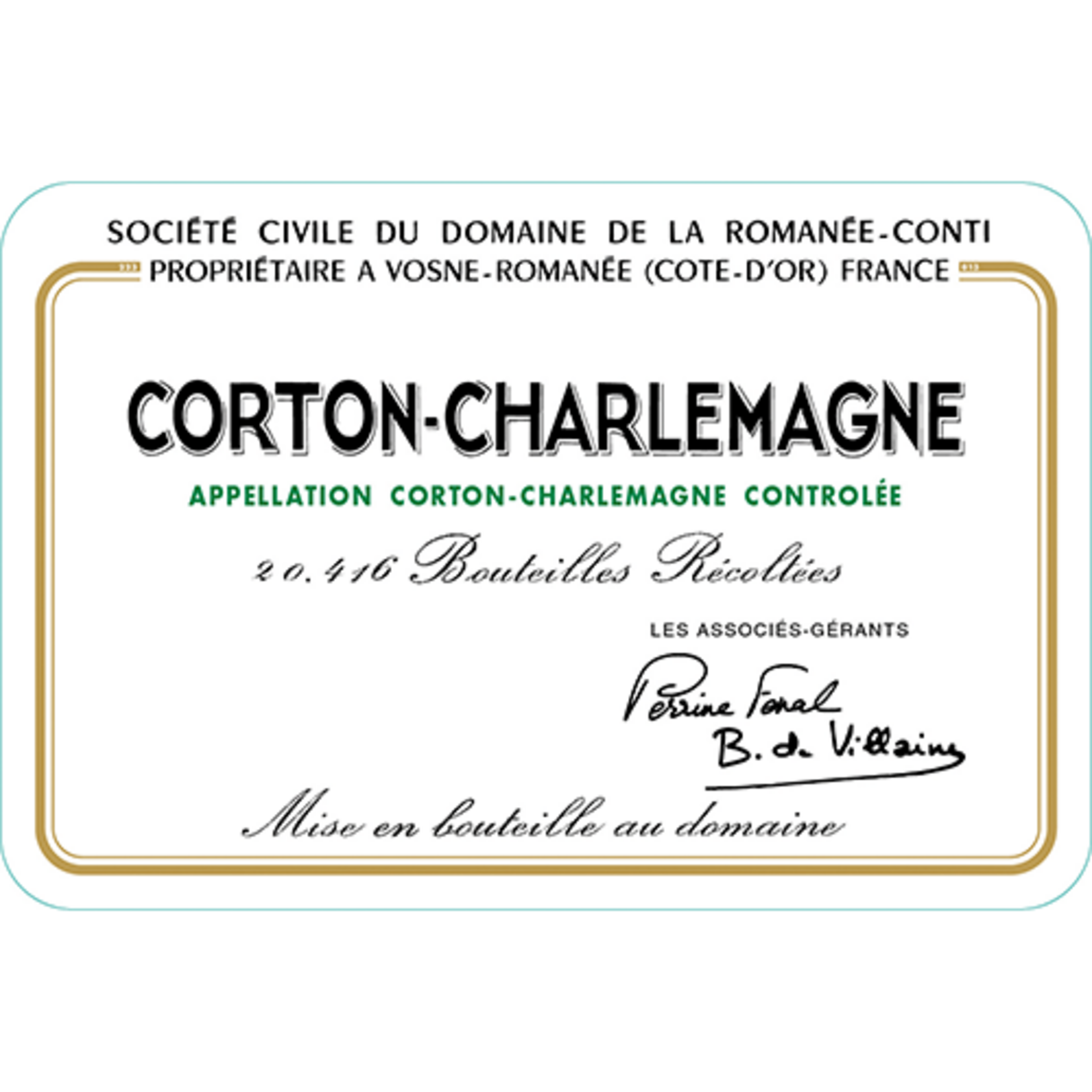 DRC Domaine de la Romaneé Conti Corton-Charlemagne Grand Cru 2023