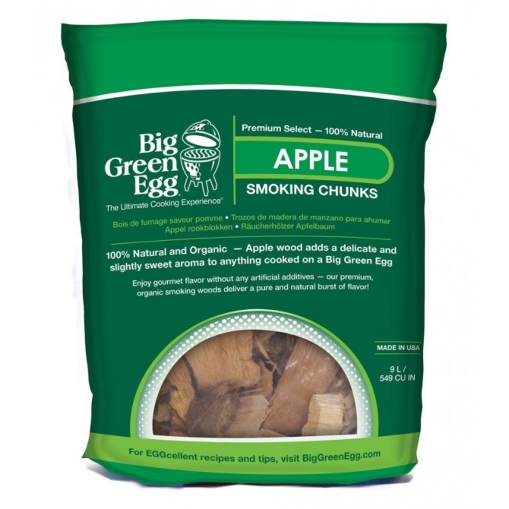 Big Green Egg BGE Wood Chunks, Apple