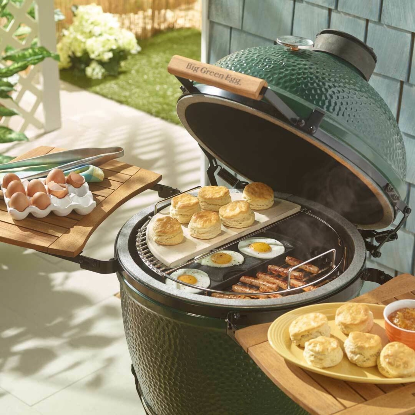 Big Green Egg BGE Baking Stone, Half Moon - XL