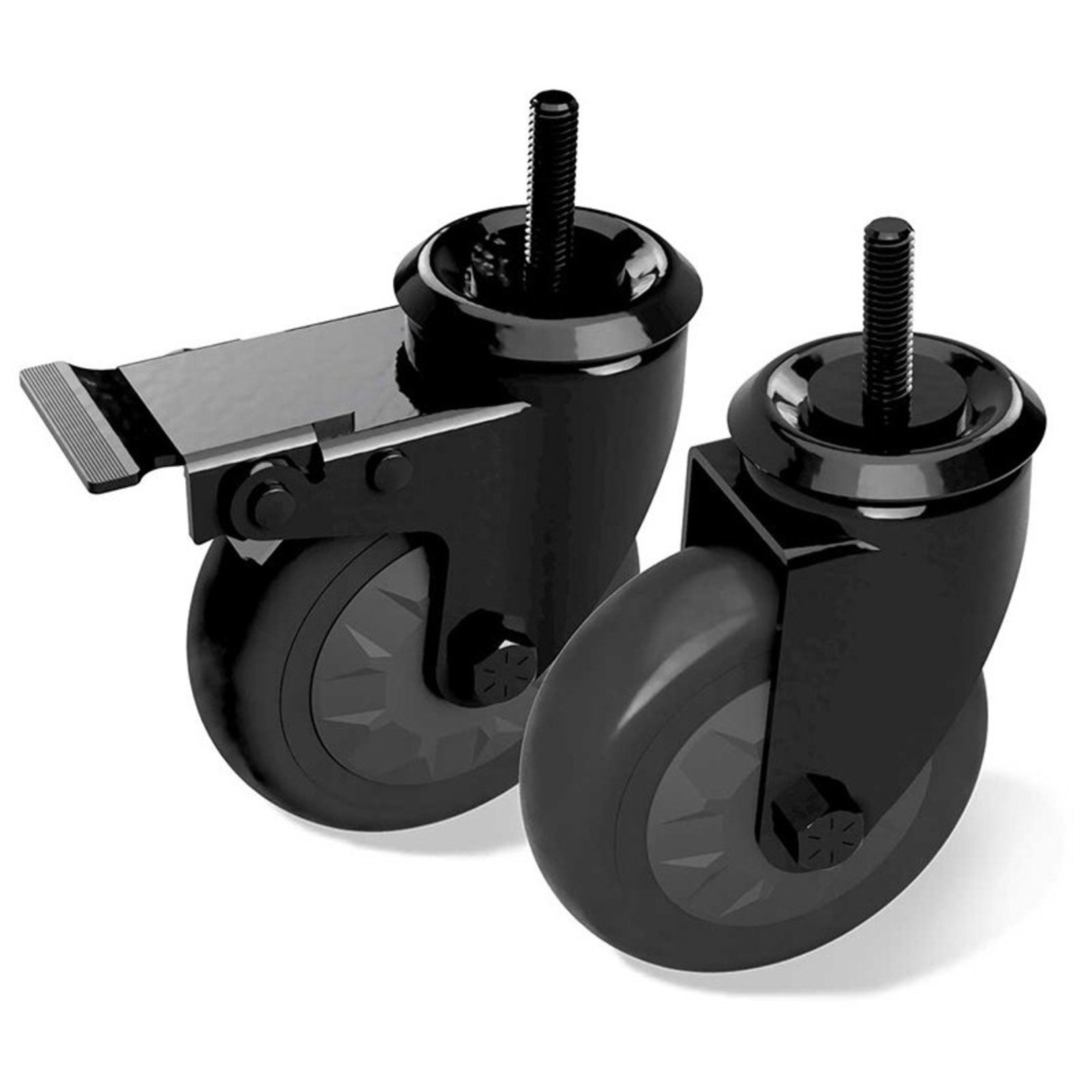 Big Green Egg BGE 4" Caster Kit, Set of 2 (1 Locking)