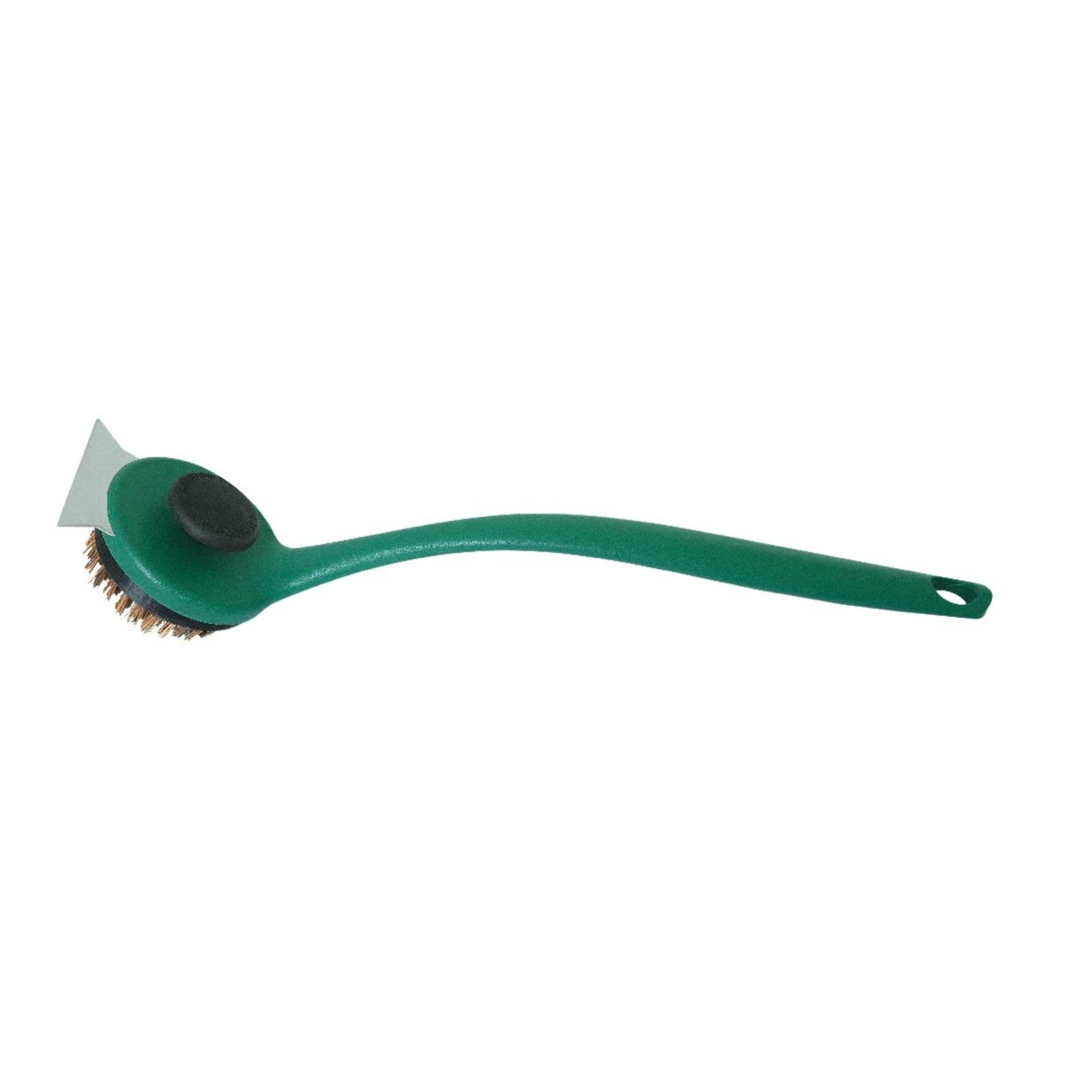 Big Green Egg BGE SpeediClean Palmyra Bristle Long-Handled Grid Scrubber