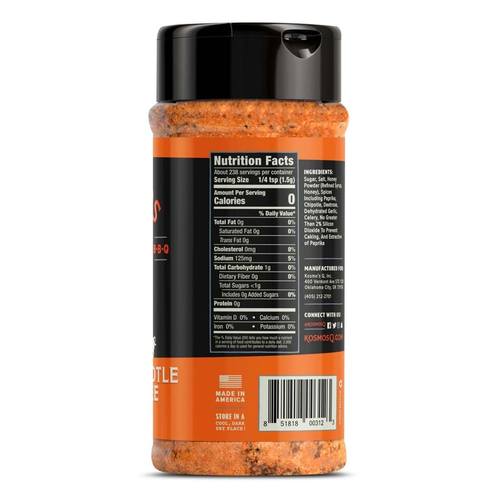 Kosmos Q Kosmos Q Honey Chipotle Killer Bee Rub 12.6oz