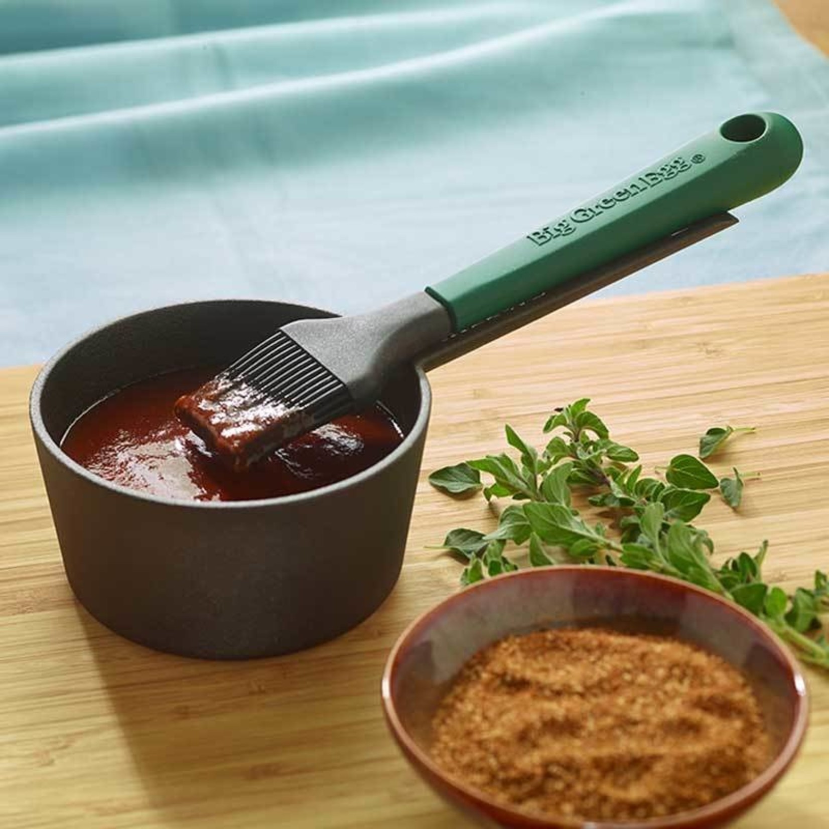 Big Green Egg BGE Sauce Pan w/ Brush, Cast Iron