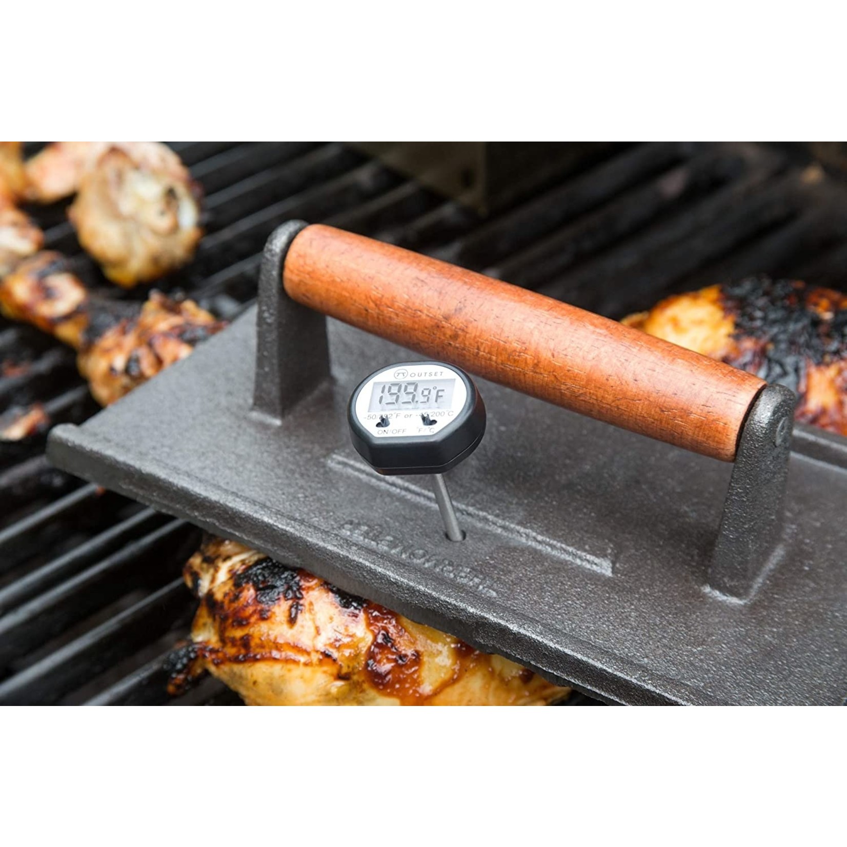 Outset Outset Cast Iron Grill Press 9"x5"