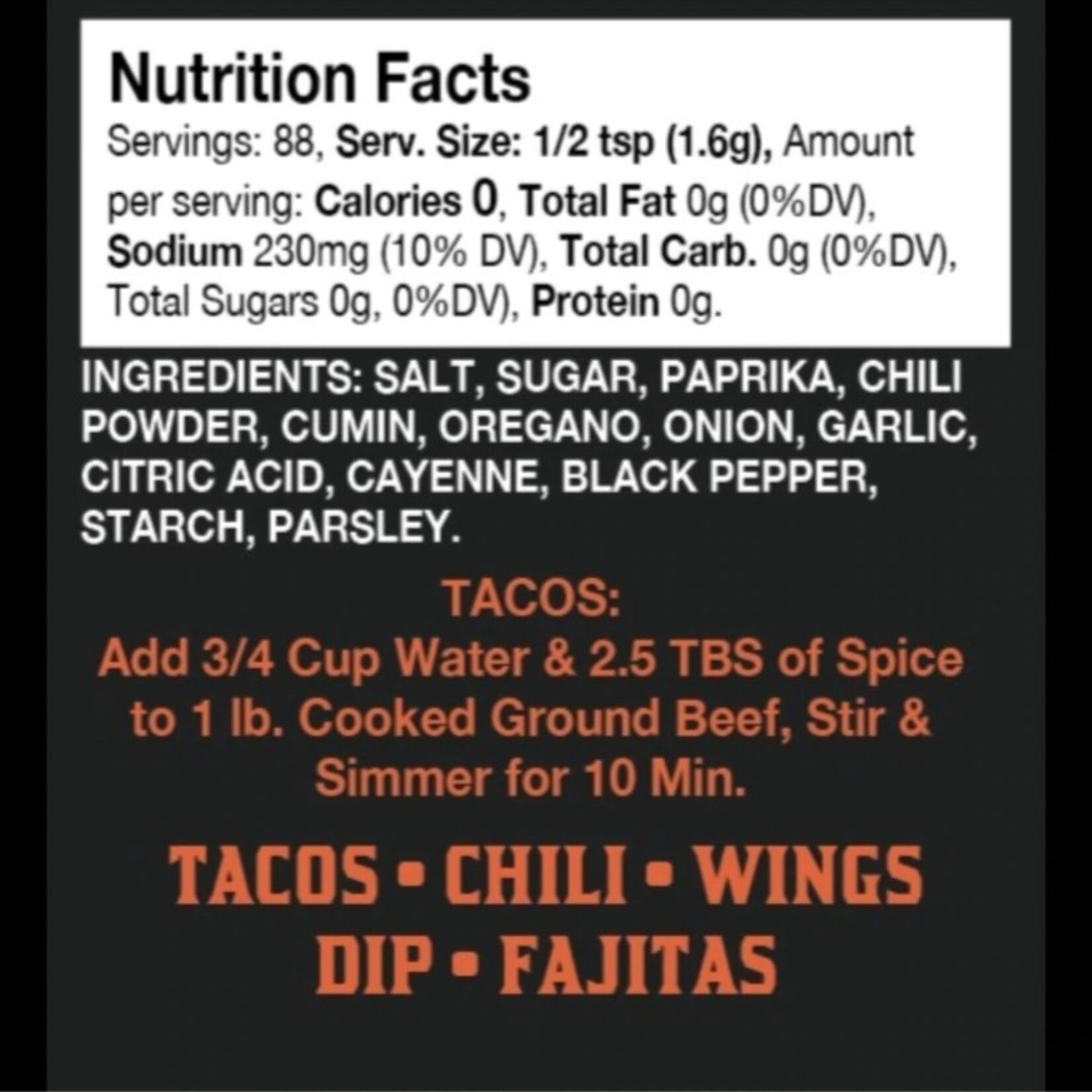 JB's Gourmet Spice Blends JB's Fiesta Grande Taco/Fajita Seasoning 10oz