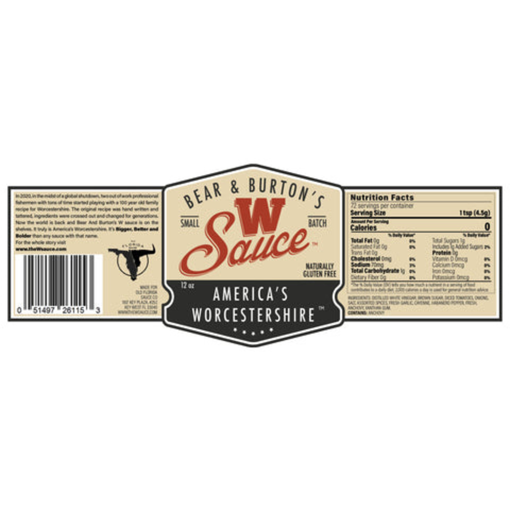 Bear & Burton's W Sauce America's Worcestershire 13oz