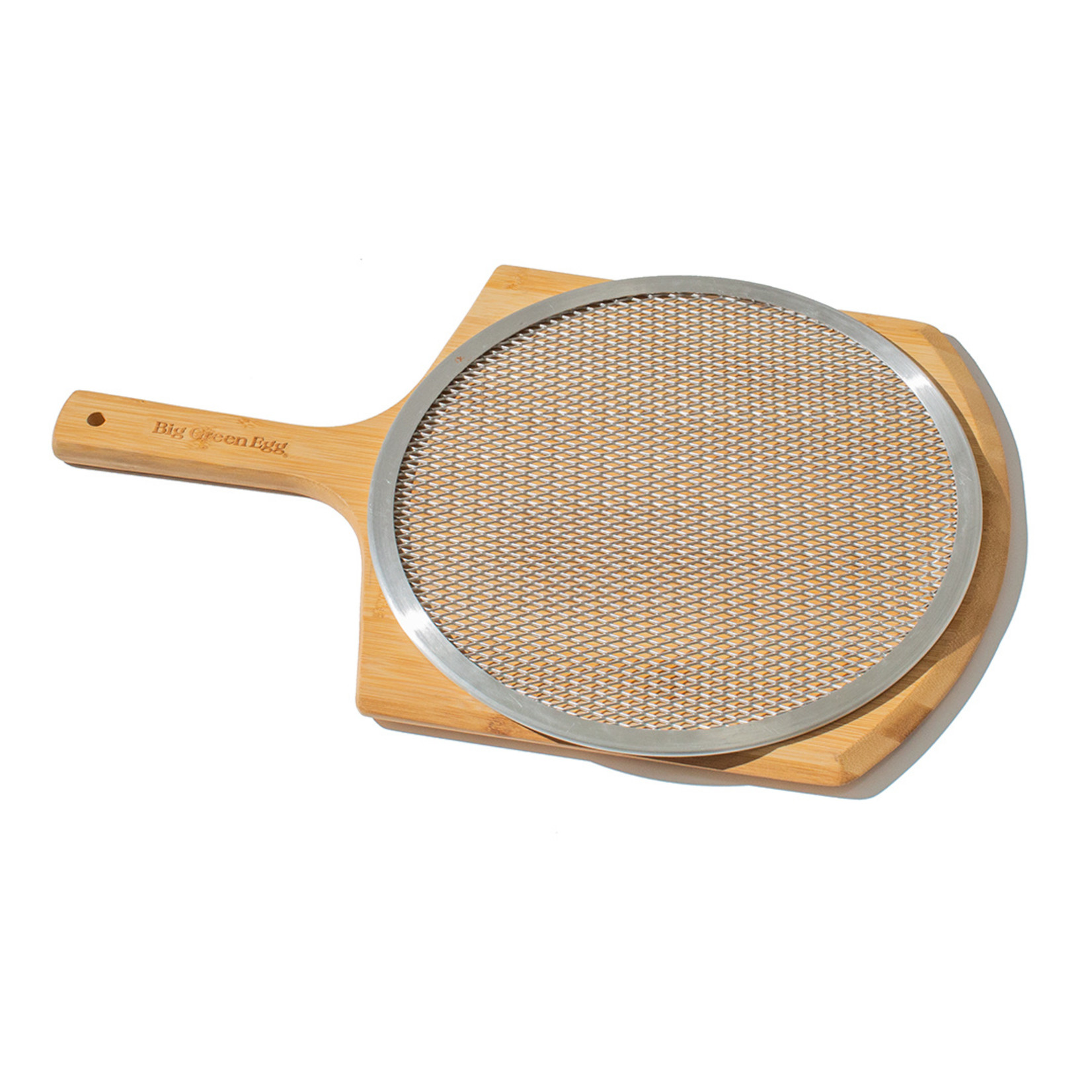 Big Green Egg BGE Bamboo Pizza Peel w/ Aluminum Screen