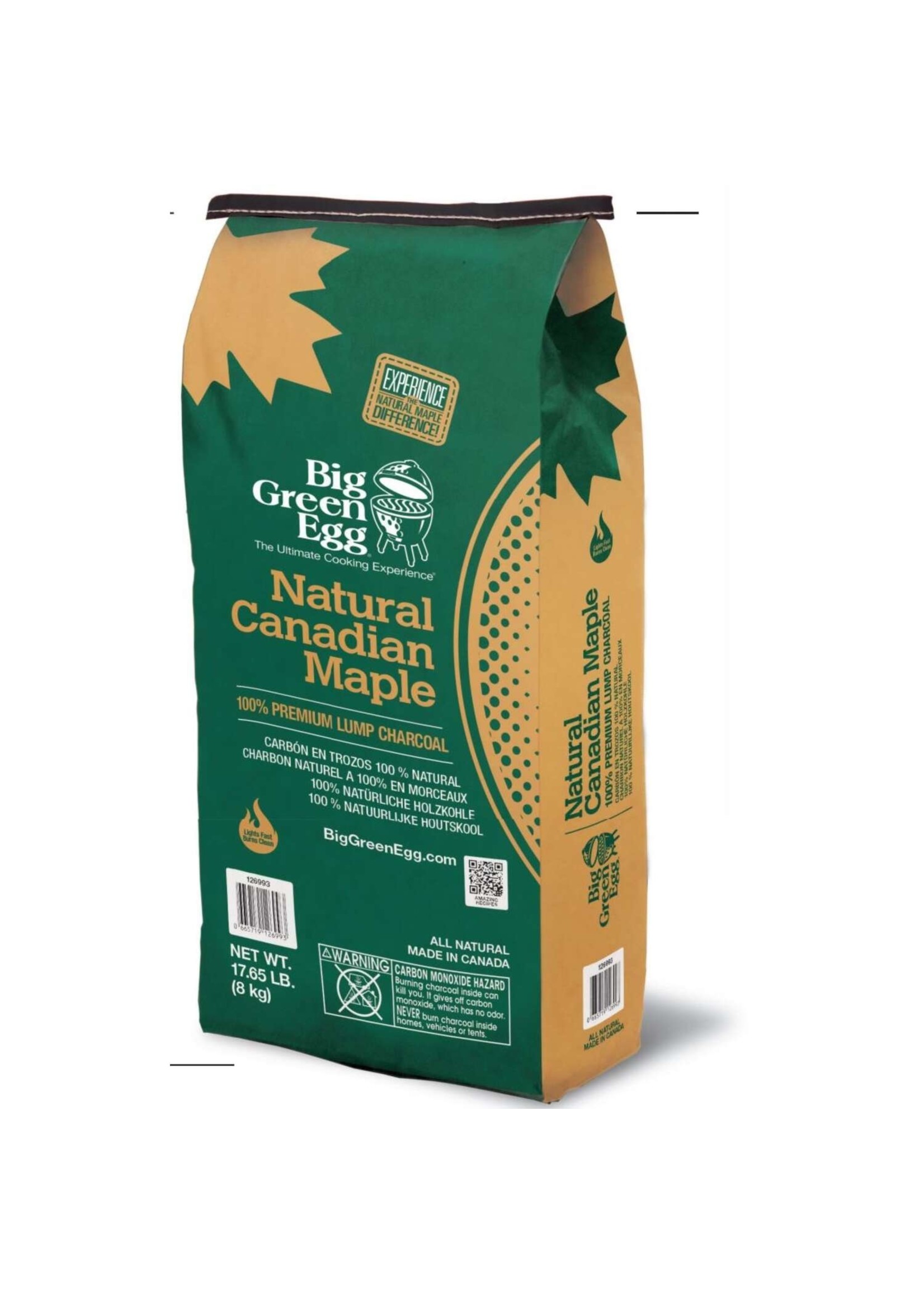 Big Green Egg BGE Natural Canadian Maple Charcoal 17.6lbs.