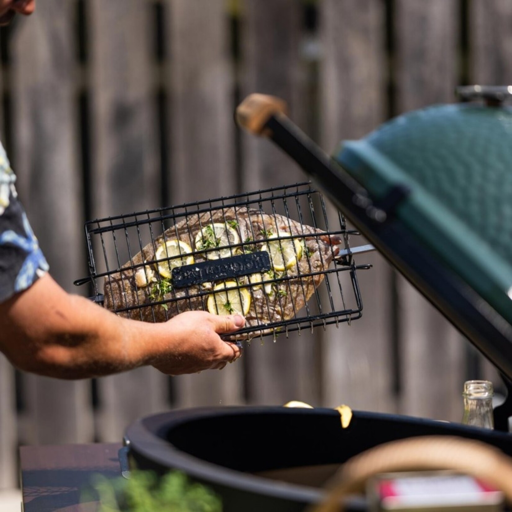 Big Green Egg BGE Rotisserie Flat Basket