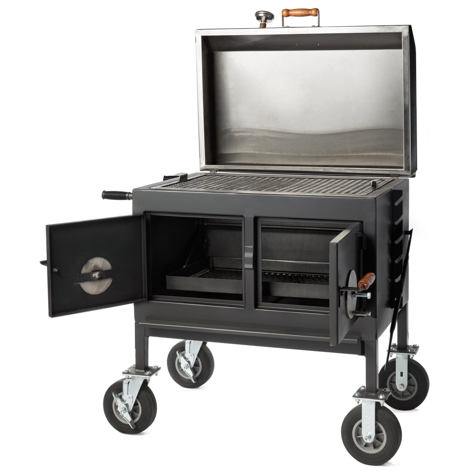 Pitts & Spitts Pitts & Spitts Charcoal Flat Top Grill - 24x36in