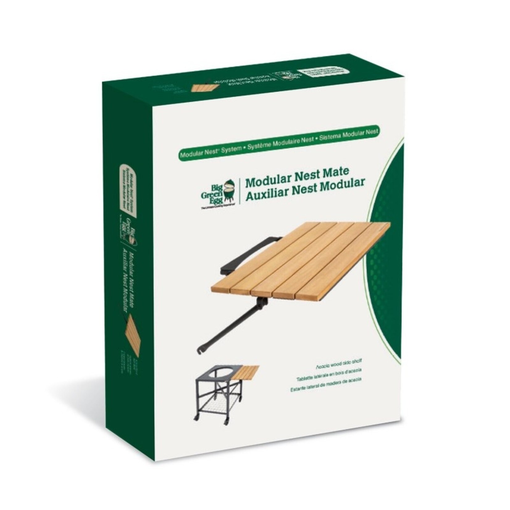 Big Green Egg BGE Acacia Wood Mate, Modular Nest
