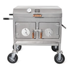 Pitts & Spitts Pitts & Spitts Charcoal Flat Top Grill - Stainless