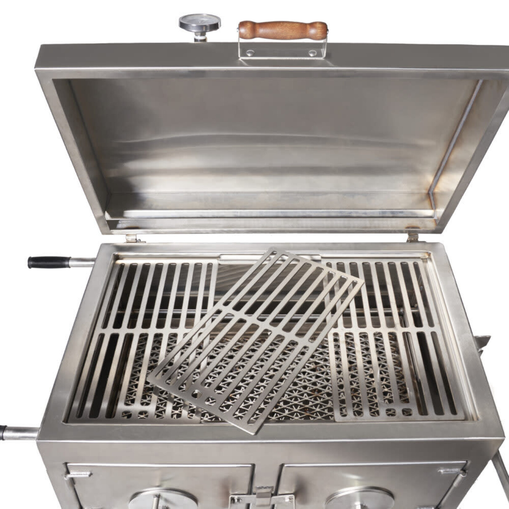 Pitts & Spitts Pitts & Spitts Charcoal Flat Top Grill - Stainless