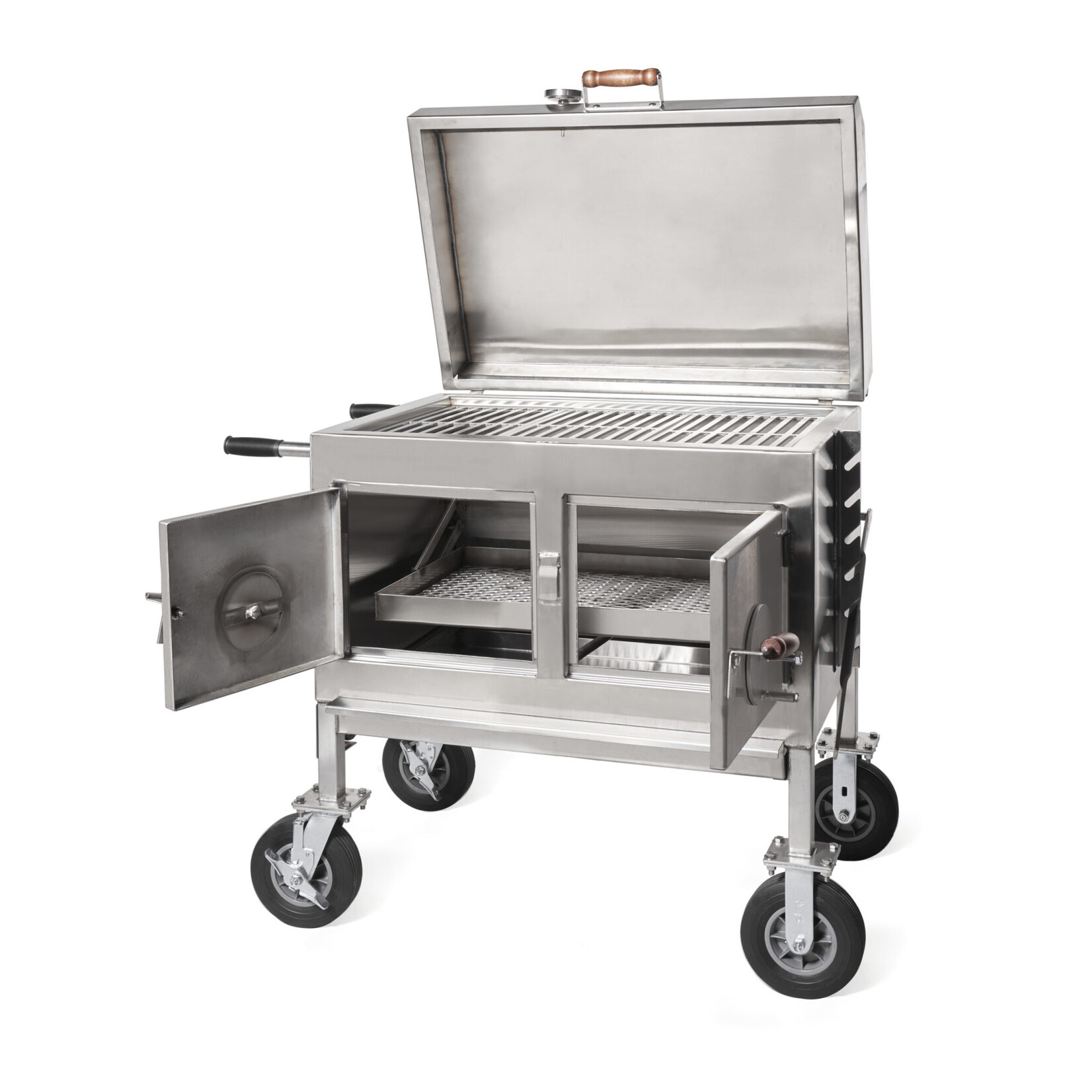Pitts & Spitts Pitts & Spitts Charcoal Flat Top Grill - Stainless