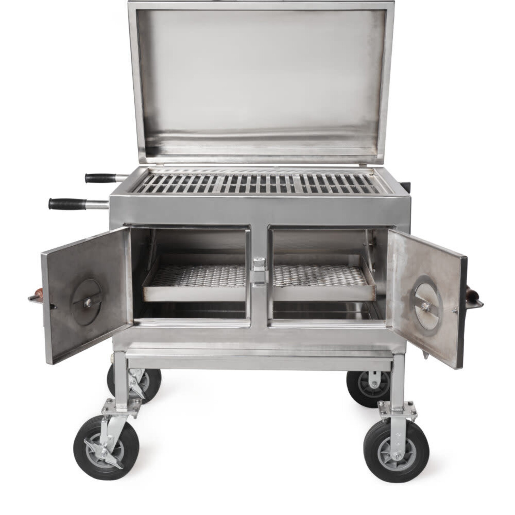 Pitts & Spitts Pitts & Spitts Charcoal Flat Top Grill - Stainless